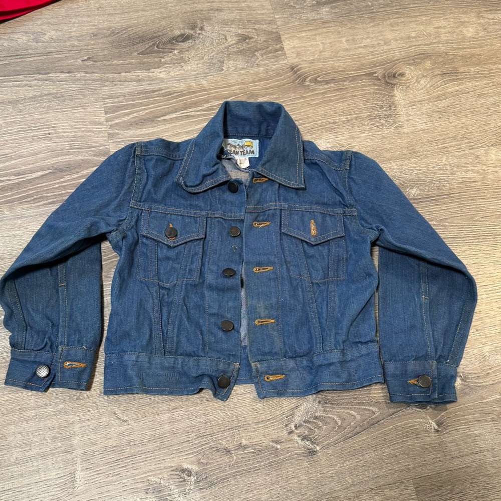 Vintage Jean Team 70s Denim Jacket tagged size 7 - Picture 1 of 7